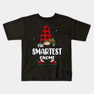 Smartest Gnome Christmas Pajamas Matching Family Group Kids T-Shirt